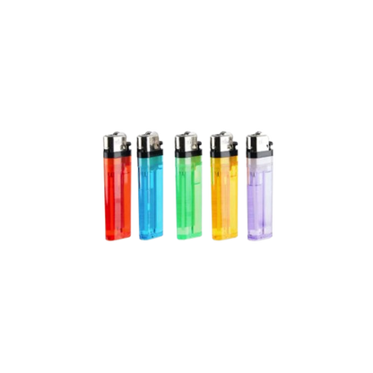King Classic Disposable Butane Lighter – 5 Pack, Adjustable Flame, Multi-Color