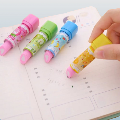 Lipstick-Shaped Fruit Scented Erasers