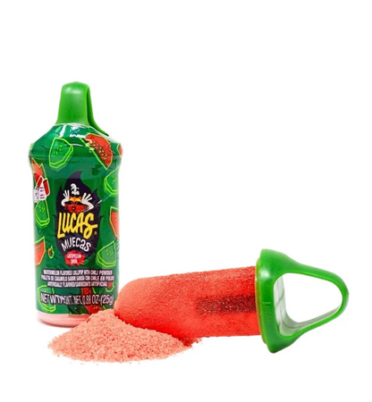 Lucas Muecas Powder Candy with Lollipop 2 Count – Chamoy or Watermelon