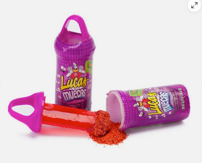 Lucas Muecas Powder Candy with Lollipop 2 Count – Chamoy or Watermelon