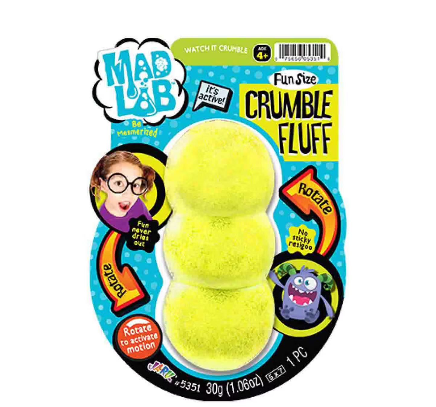Mad Lab Crumble Fluff Fun Size Active Crumbling Sensory Toy 1 PC 30g (1.06oz)