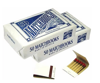 50 Pack Matchbooks Safety Matches Bulk Strike Matches