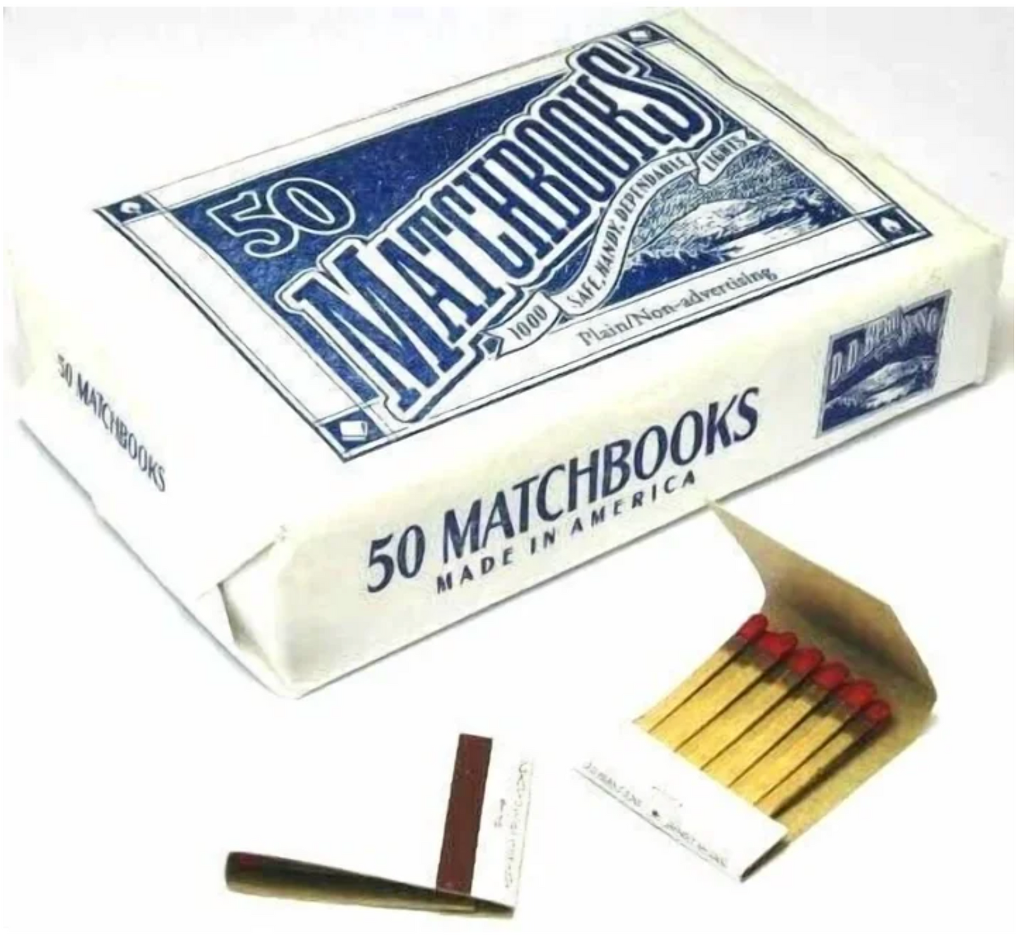 50 Pack Matchbooks Safety Matches Bulk Strike Matches