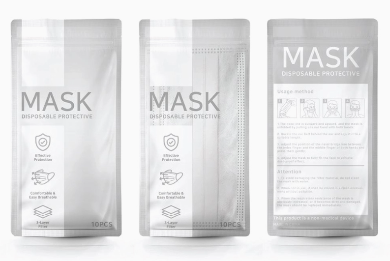 Disposable 3-Layer Protective Surgical Face Masks – 10 Pack