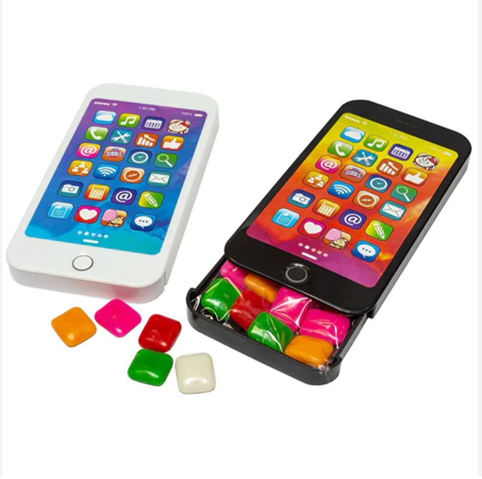 Mi-Phone Toy Cell Phone Case with Assorted Chewy Gum – 2 Pack (0.71 oz)
