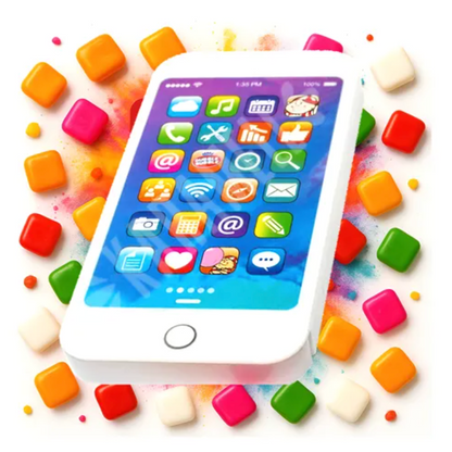 Mi-Phone Toy Cell Phone Case with Assorted Chewy Gum – 2 Pack (0.71 oz)