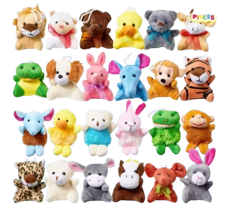 Safe Haven & CO 3-Pack Mini Plush Animal Hanging Toys – Assorted Characters