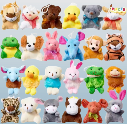 Mini Animal Plush Keychain Toys – Assorted Soft Stuffed Animals for Kids