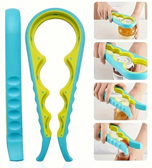 Multi-Size Anti-Slip Jar & Bottle Opener – 4-in-1 Grip Tool for Jars, Lids & Caps