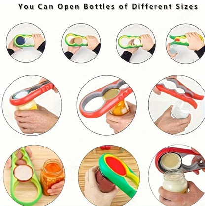 Multi-Size Anti-Slip Jar & Bottle Opener – 4-in-1 Grip Tool for Jars, Lids & Caps
