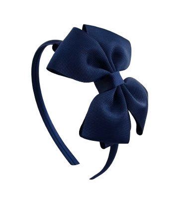 Kids Fabric Bow Headband – Assorted Color Options, Soft Elastic Hair Band