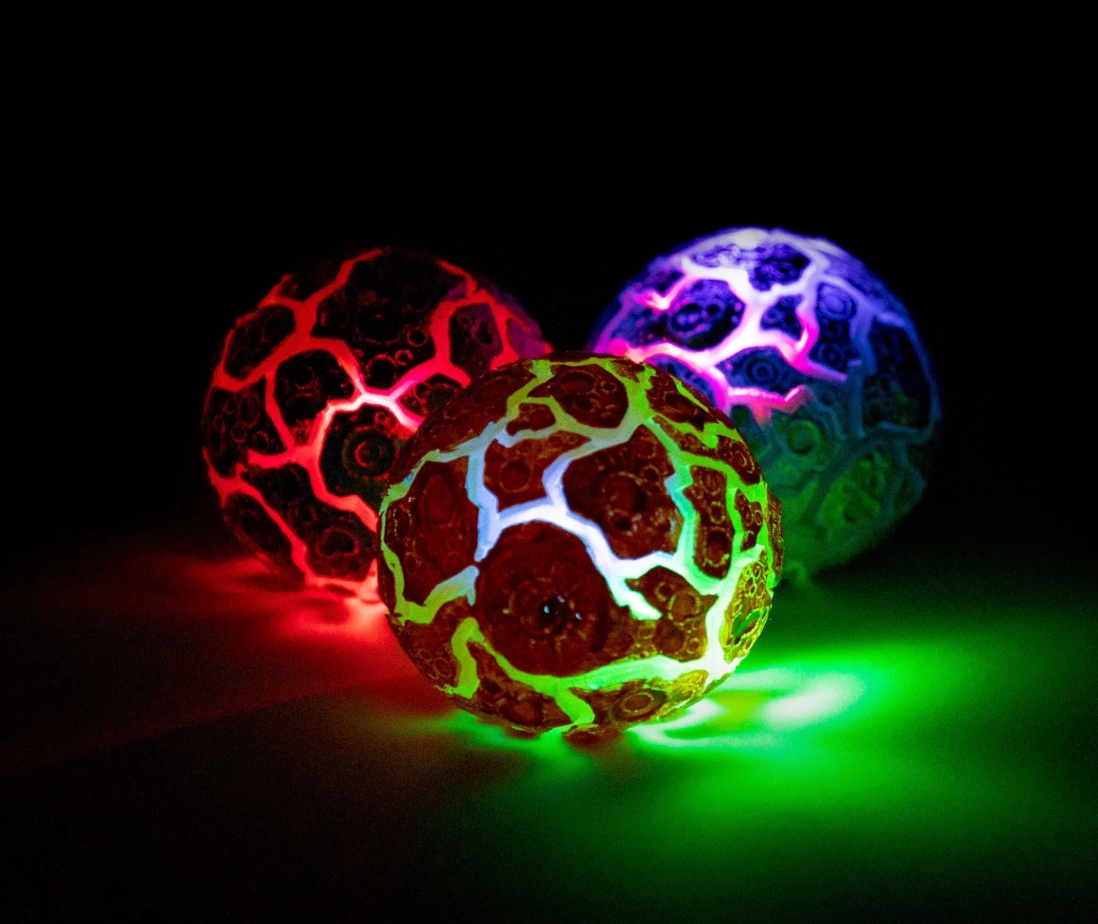 NeeDoh Magma Smack Light-Up Squeeze Ball – Lava Meteor Fidget Toy