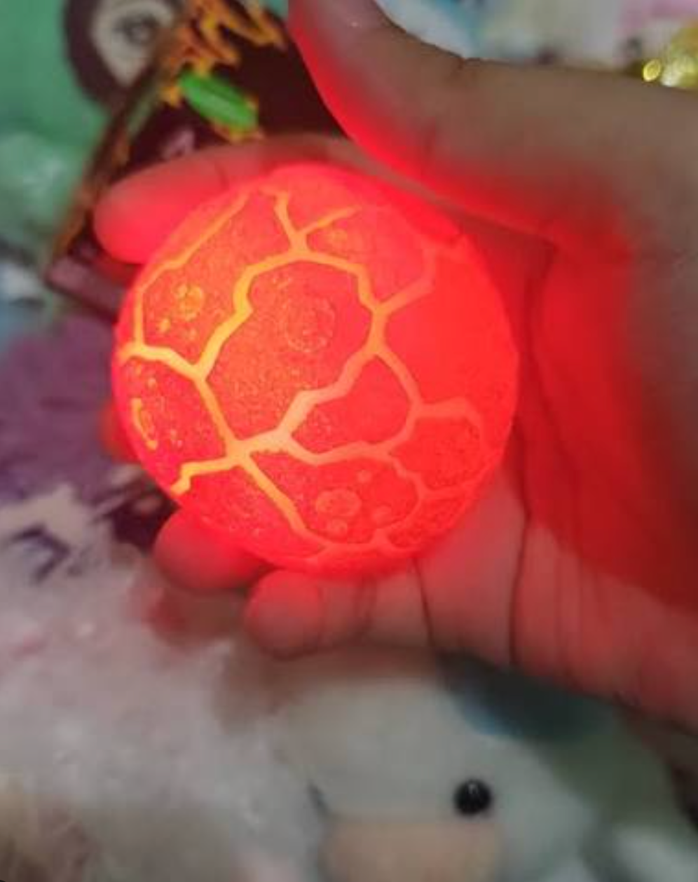 NeeDoh Magma Smack Light-Up Squeeze Ball – Lava Meteor Fidget Toy