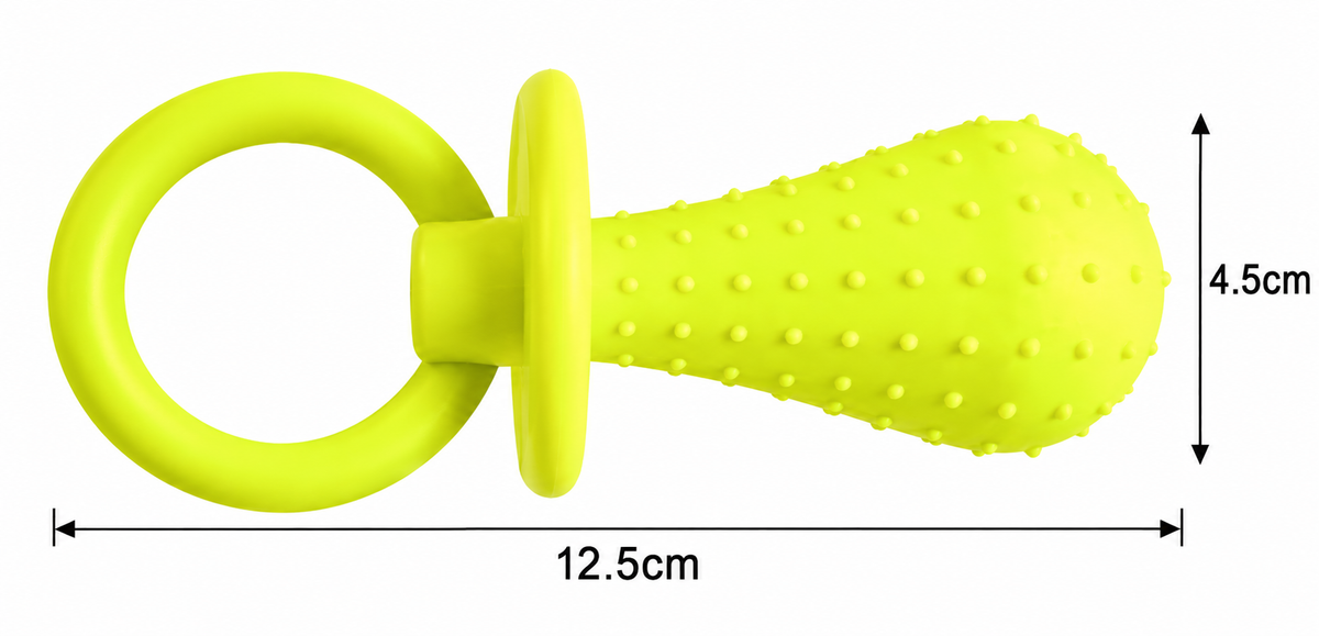 2-Pack Dog Pacifier-Shaped Chew Toys – Textured Puppy Teething & Interactive Pet Toys