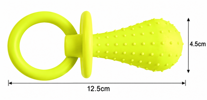 2-Pack Dog Pacifier-Shaped Chew Toys – Textured Puppy Teething & Interactive Pet Toys