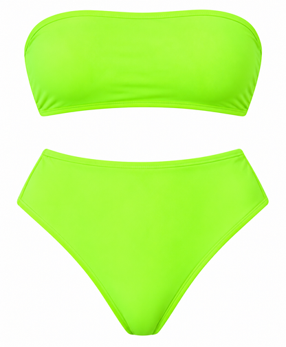 Women’s Bandeau Bra Top & High-Waist Panty Set – Soft Seamless Comfort