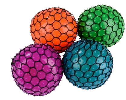 2-Pack (3 inch) Mesh Stress Balls – Sensory Squeeze Toys for Kids, Anxiety Relief & ADHD Support