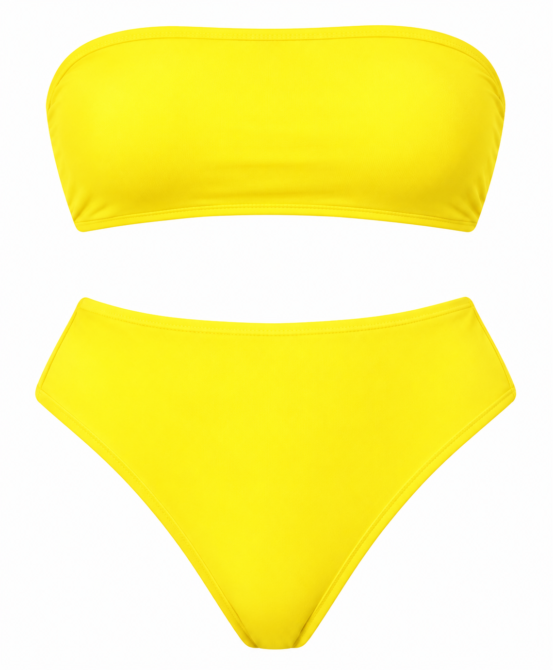 Women’s Bandeau Bra Top & High-Waist Panty Set – Soft Seamless Comfort