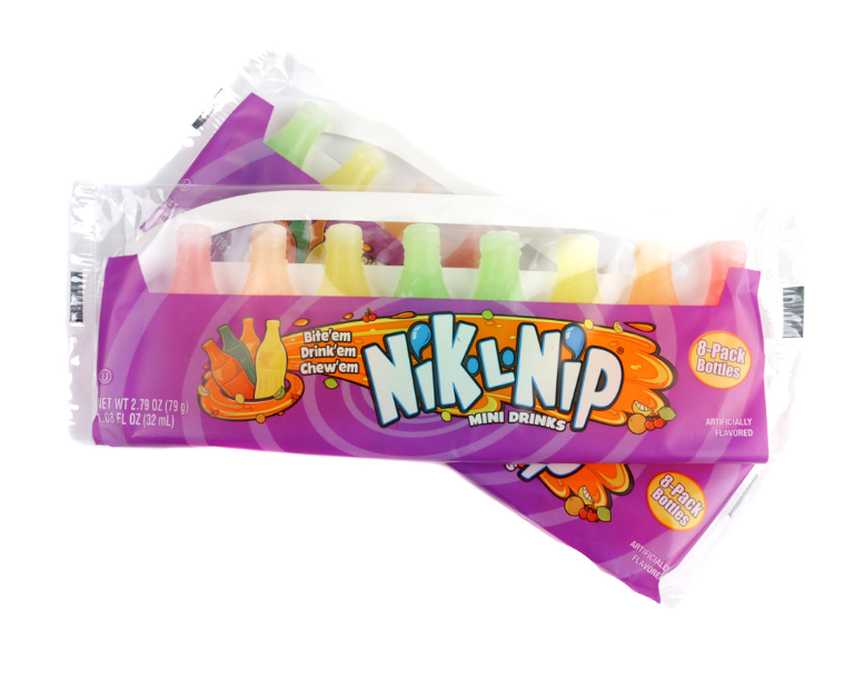 Nik-L-Nips Original Wax Bottles Candy, 2-Pack (16 Pieces Total)