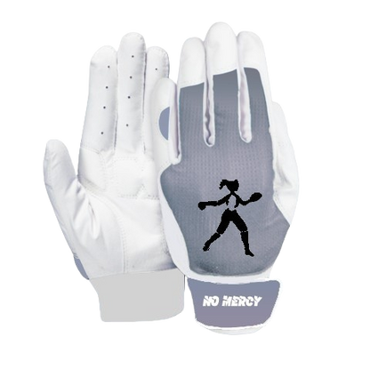 No Mercy Sports Adult Softball Batting Gloves – Teal/Purple & Gray/Black Performance Grip