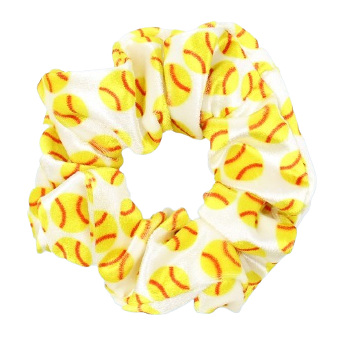 2PK Softball Hair Scrunchies
