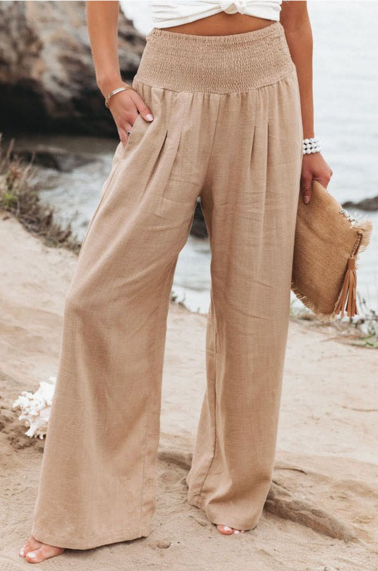 Women’s High Waist Palazzo Pants Wide Leg Casual Lounge Pants