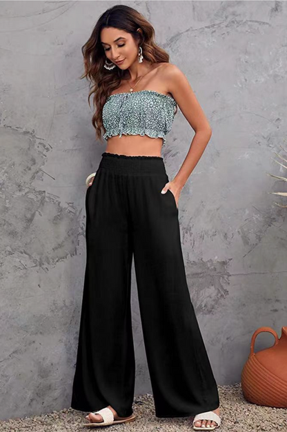 Women’s High Waist Palazzo Pants Wide Leg Casual Lounge Pants