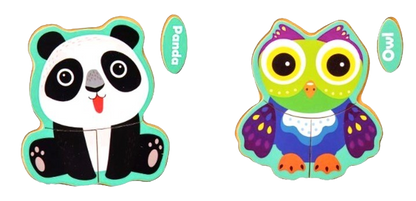 Safe Haven & CO Wooden Toddler Jigsaw Puzzle Set – 2 Pack Learning Puzzles (12–24 Months)