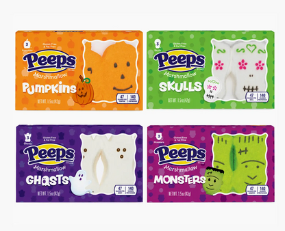 Peeps® Halloween Marshmallow Candy Variety Pack – 4 Assorted Seasonal Designs (12 Total Marshmallows)