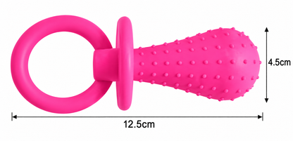 2-Pack Dog Pacifier-Shaped Chew Toys – Textured Puppy Teething & Interactive Pet Toys