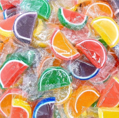 Assorted Fruit Slices Wrapped Candy – 2 Bags (30 Individually Wrapped Fruit Slices, 1 lb Total)