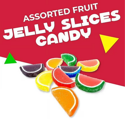 Assorted Fruit Slices Wrapped Candy – 2 Bags (30 Individually Wrapped Fruit Slices, 1 lb Total)