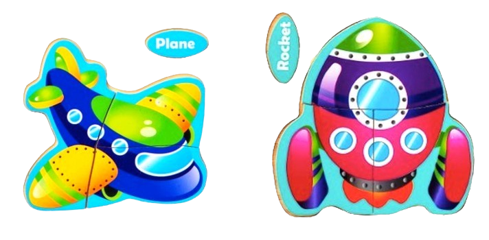 Safe Haven & CO Wooden Toddler Jigsaw Puzzle Set – 2 Pack Learning Puzzles (12–24 Months)