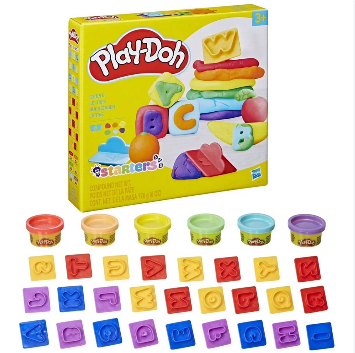 Play-Doh Starters Learning Playset Assortment – Numbers, Letters, Shapes or Animals