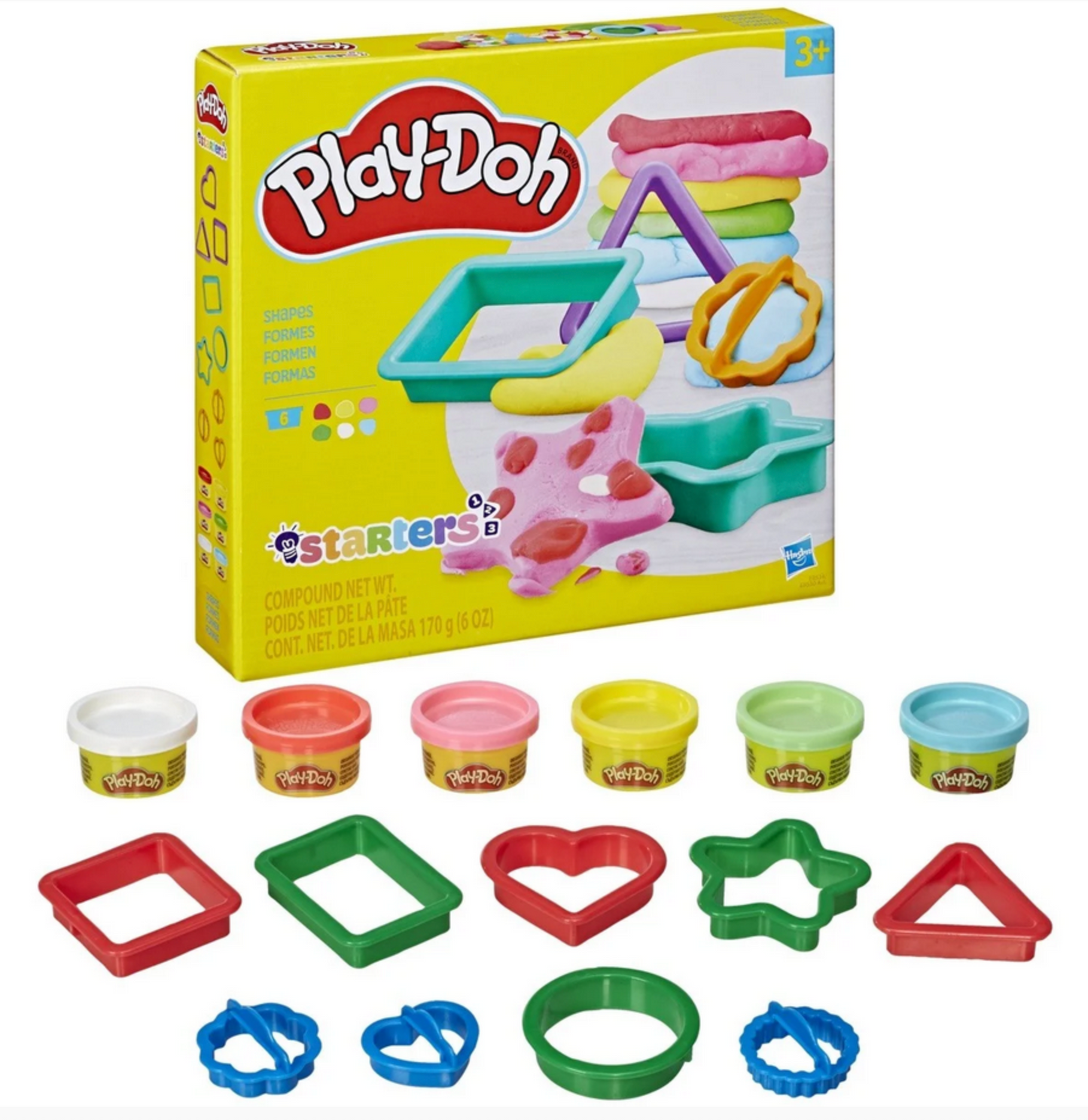 Play-Doh Starters Learning Playset Assortment – Numbers, Letters, Shapes or Animals
