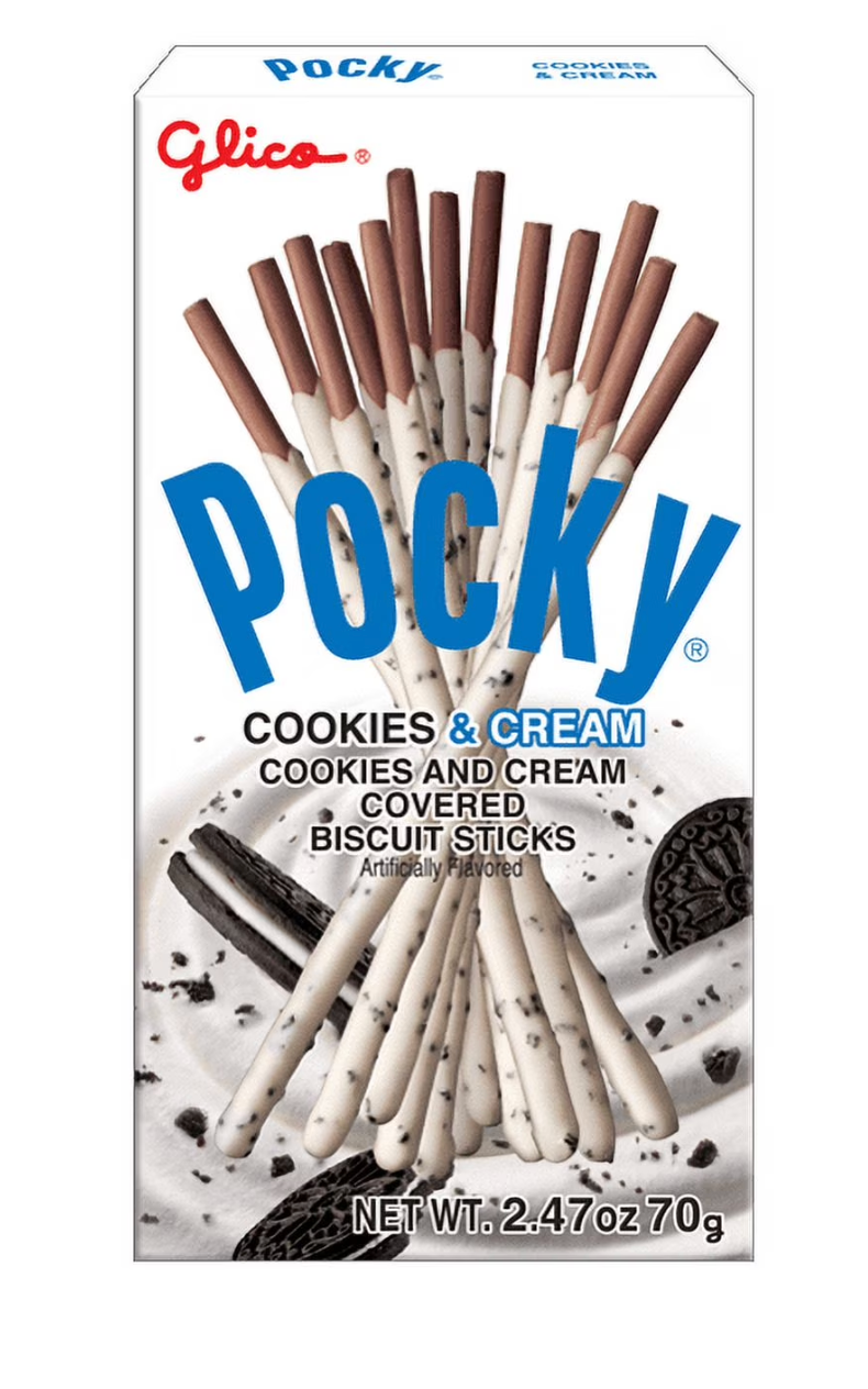 Pocky Cookies & Cream Biscuit Sticks 2.47oz (2-Pack) by Glico