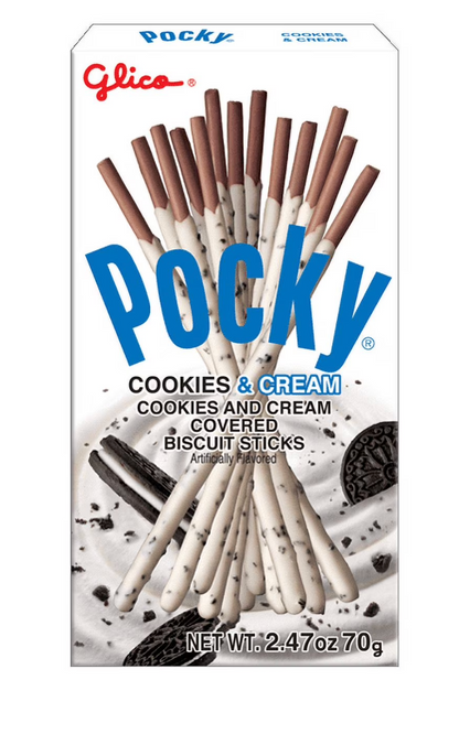 Pocky Cookies & Cream Biscuit Sticks 2.47oz (2-Pack) by Glico