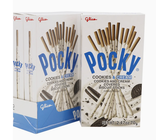 Pocky Cookies & Cream Biscuit Sticks 2.47oz (2-Pack) by Glico
