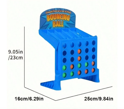 Point Games Bounce 4 In A Row – Portable Connect Game with Bouncing Balls