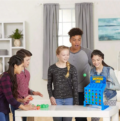 Point Games Bounce 4 In A Row – Portable Connect Game with Bouncing Balls