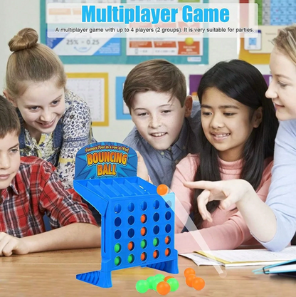 Point Games Bounce 4 In A Row – Portable Connect Game with Bouncing Balls