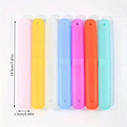Portable Dust-proof Toothbrush Holder – Compact Travel Case in Vibrant Colors
