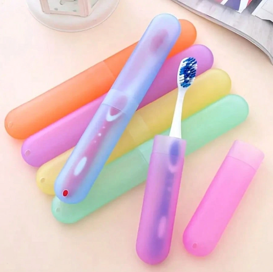 Portable Dust-proof Toothbrush Holder – Compact Travel Case in Vibrant Colors