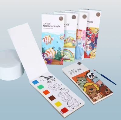 Pocket Watercolor Painting Book for Kids