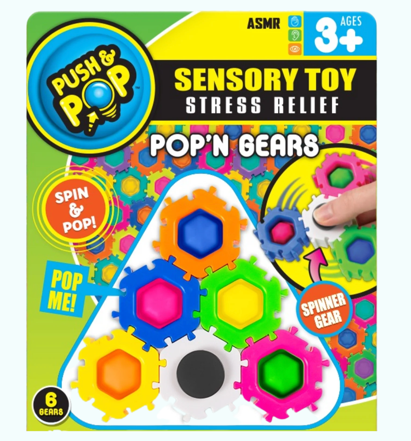 Push & Pop Pop ‘n Gears Sensory Fidget Toy