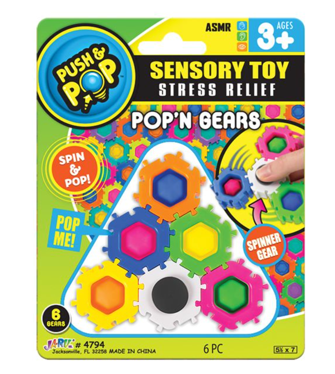 Push & Pop Pop ‘n Gears Sensory Fidget Toy