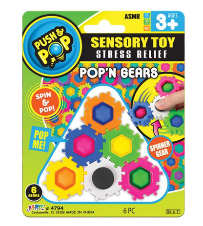 Push & Pop Pop ‘n Gears Sensory Fidget Toy