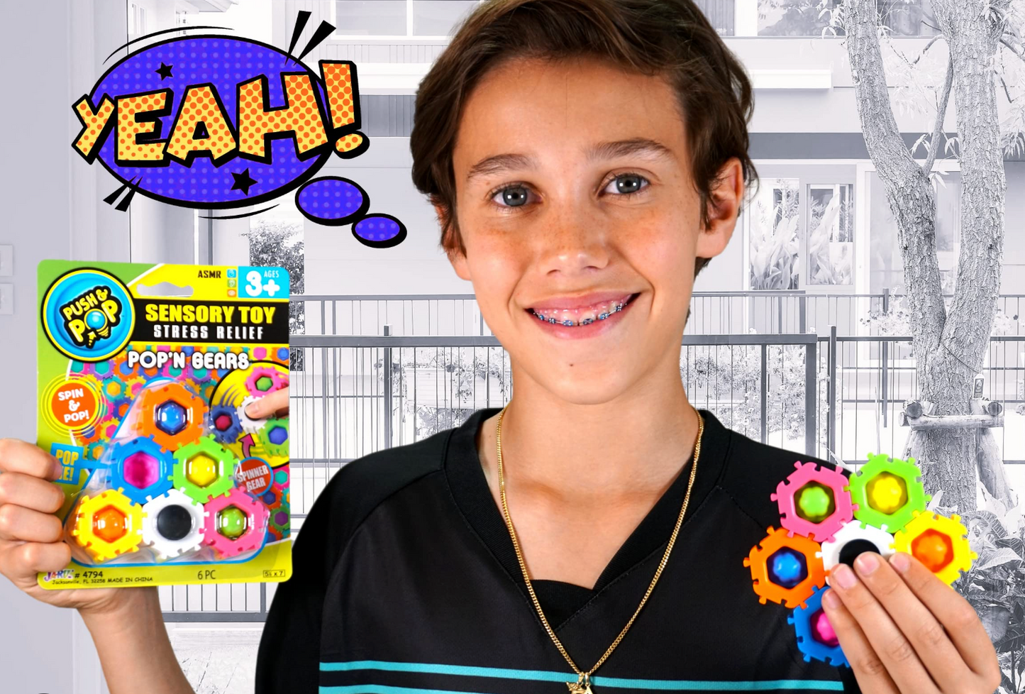 Push & Pop Pop ‘n Gears Sensory Fidget Toy