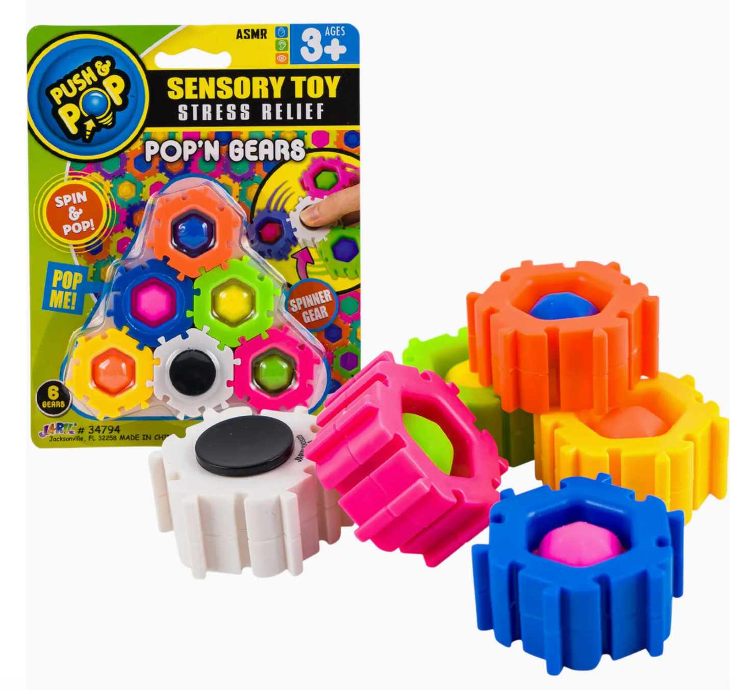Push & Pop Pop ‘n Gears Sensory Fidget Toy