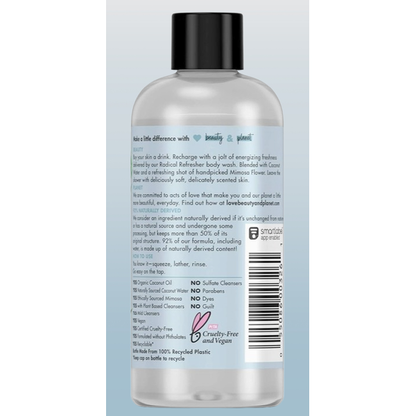 Love Beauty and Planet Radical Refresher Body Wash – Coconut Water & Mimosa Flower, 3 oz